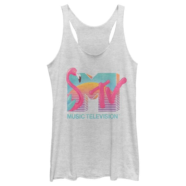 Women’s MTV Retro Flamingo Logo Racerback Tank Top