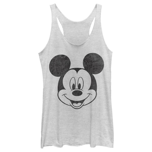 Women’s Mickey & Friends Big Smiling Mickey Mouse Face Racerback Tank Top