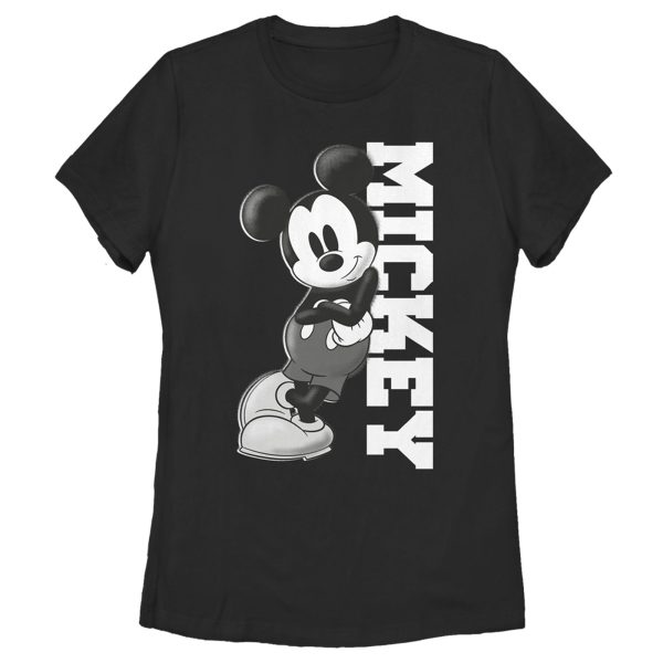 Women’s Mickey & Friends Black and White Mickey Mouse T-Shirt