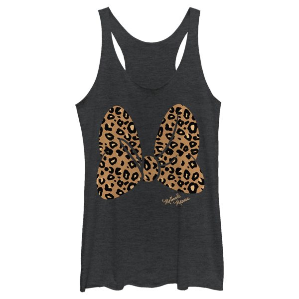 Women’s Mickey & Friends Cheetah Print Minnie Mouse Bow Racerback Tank Top