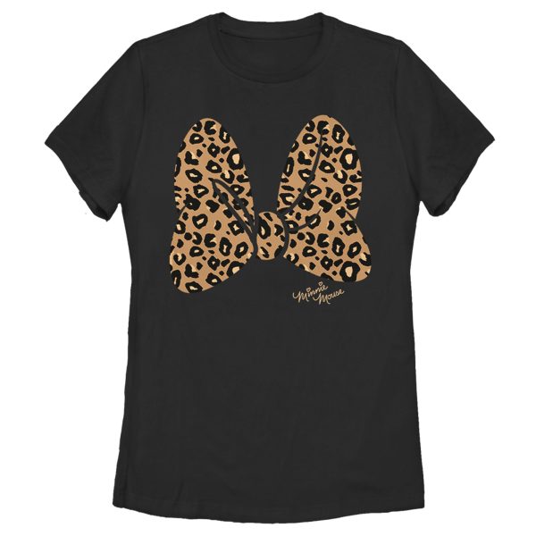 Women’s Mickey & Friends Cheetah Print Minnie Mouse Bow T-Shirt