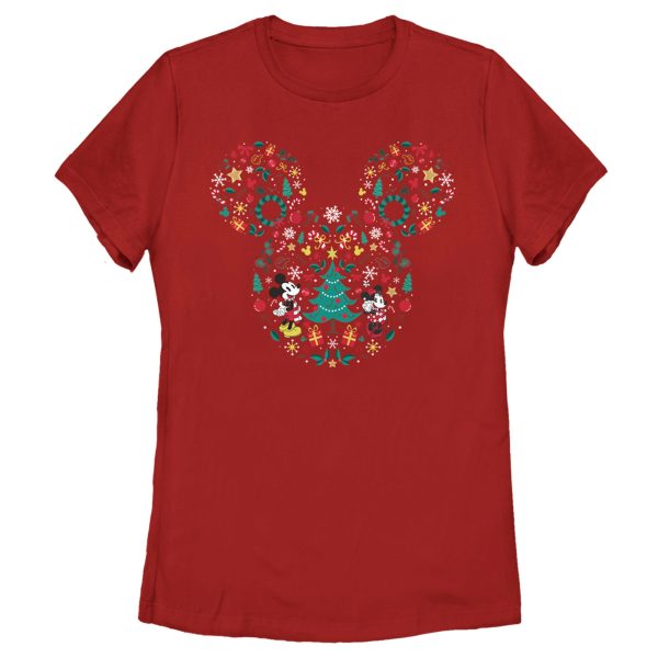 Women’s Mickey & Friends Christmas Silhouette T-Shirt