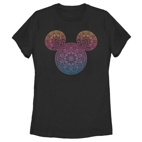 Women’s Mickey & Friends Colorful Mandala Mickey Mouse Logo T-Shirt