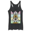 Women’s Mickey & Friends Distressed Group Cropped Portraits Racerback Tank Top