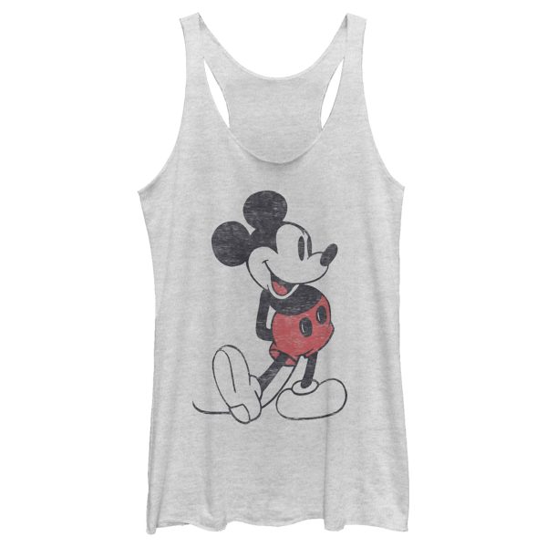 Women’s Mickey & Friends Distressed Mickey Mouse Pose Racerback Tank Top