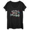 Women’s Mickey & Friends Distressed Retro Characters Scoop Neck