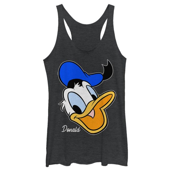 Women’s Mickey & Friends Donald Duck Big Face Racerback Tank Top