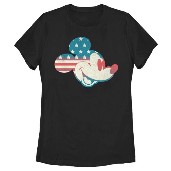 Women’s Mickey & Friends Fourth of July Mickey Mouse Face T-Shirt