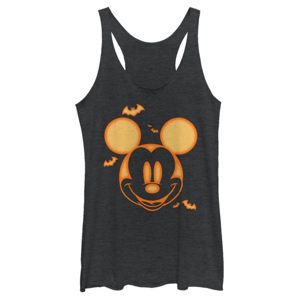 Women’s Mickey & Friends Halloween Pumpkin Face Racerback Tank Top