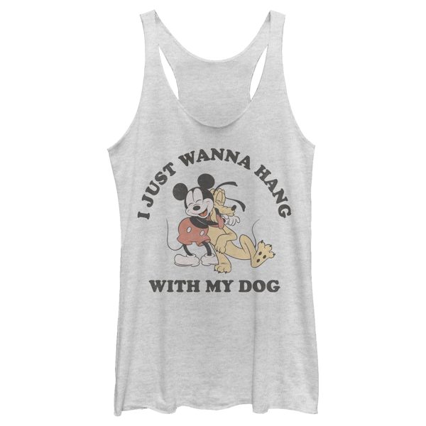 Women’s Mickey & Friends I Just Wanna Hang with my Dog Pluto Racerback Tank Top