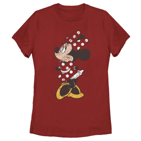 Women’s Mickey & Friends Minnie Mouse Portrait Distressed T-Shirt