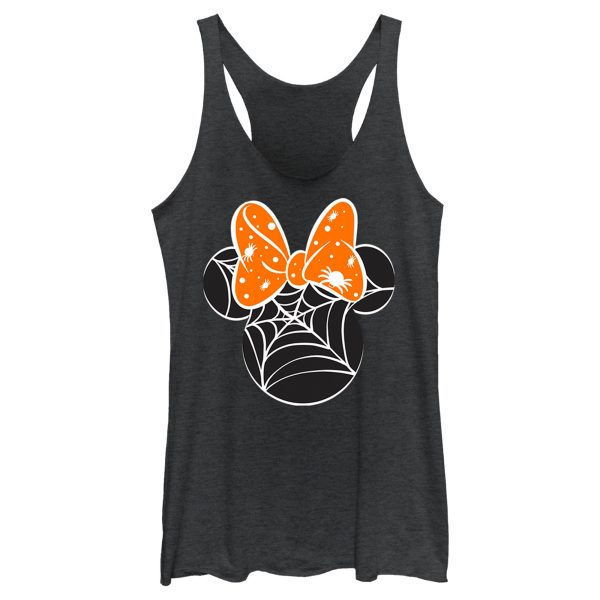 Women’s Mickey & Friends Minnie Web Silhouette Racerback Tank Top