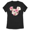 Women’s Mickey & Friends Pink Floral Mickey Mouse Logo T-Shirt