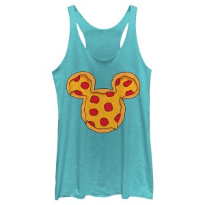 Women’s Mickey & Friends Pizza Mickey Mouse Logo Racerback Tank Top