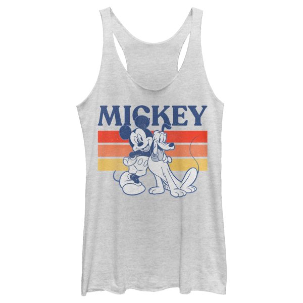 Women’s Mickey & Friends Retro Pluto and Mickey Mouse Racerback Tank Top