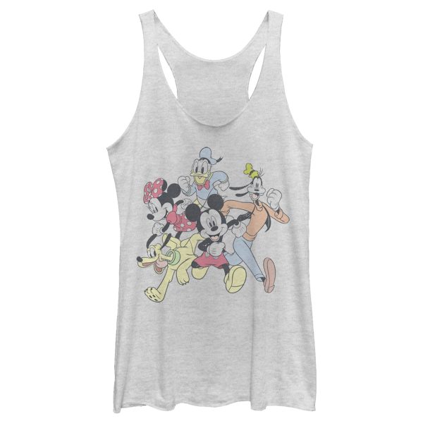 Women’s Mickey & Friends Running Group Shot Racerback Tank Top