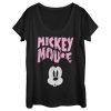 Women’s Mickey & Friends Surprised Pink Logo Scoop Neck