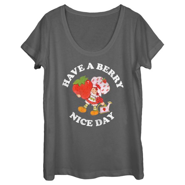 Women’s Strawberry Shortcake Berry Nice Day Greeting Scoop Neck