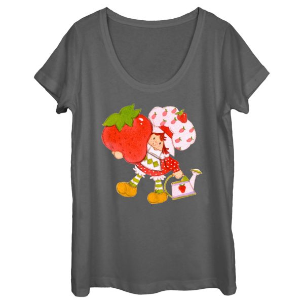 Women’s Strawberry Shortcake Cute Berry Gardener Scoop Neck