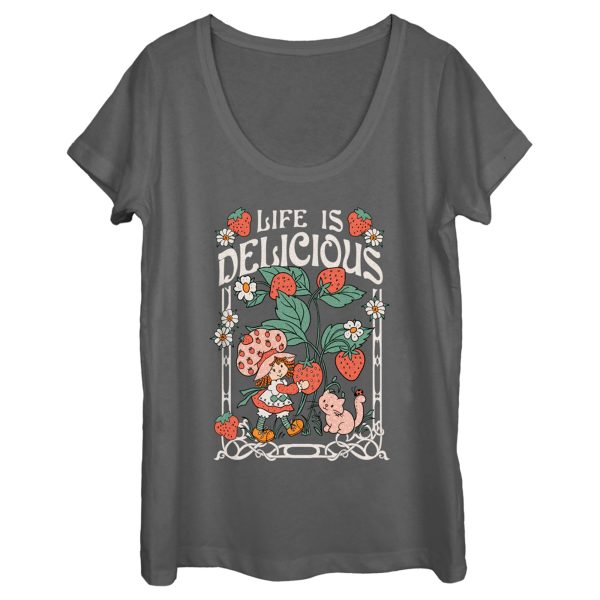 Women’s Strawberry Shortcake Life is Delicious Scoop Neck