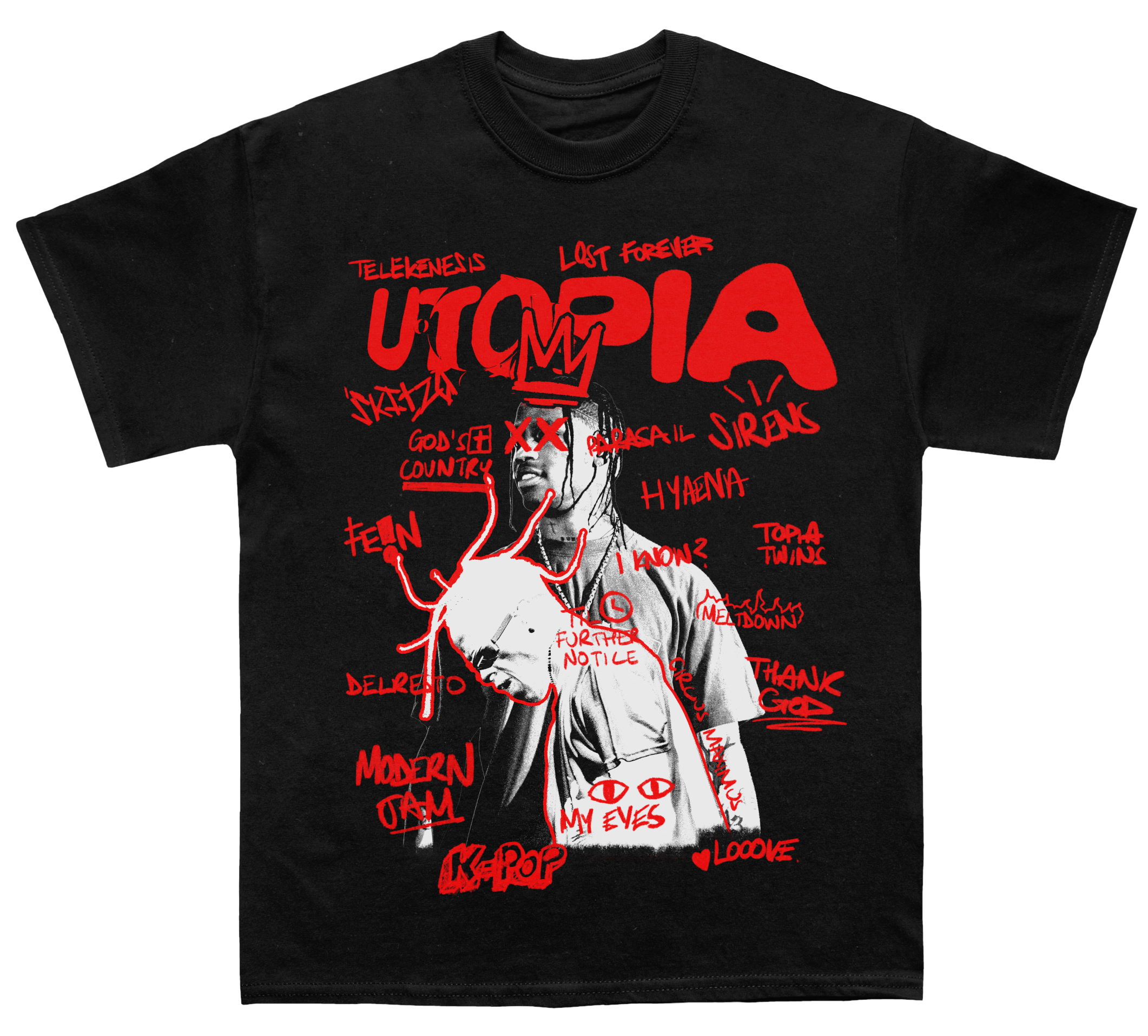 Travis Utopia Sketchbook T-shirt Travis Utopia Sketchbook T-shirt