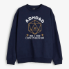 ADHD & D Roll for Concentration Sweatshirt, Vintage RPG Sweatshirt, Funny Gaming Apparel, Perfect Gift for Gamers and D&D Enthusiasts