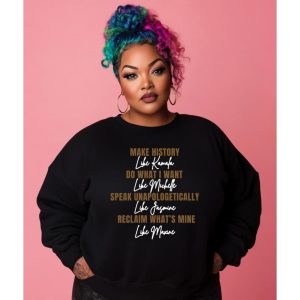 Black Herstory Sweatshirt Full Size Options, Everyone Can Find Their Fit, Trendy Looks, Stay Ahead of the Curve