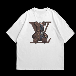 Brand New Summer LVV Brickbear Cotton T-Shirt for Men – Unisex Harajuku Streetwear