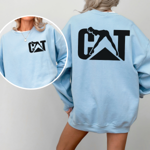 Cat With Woman Sweatshirt – Unisex Long Sleeve Pullover for Cat Lovers