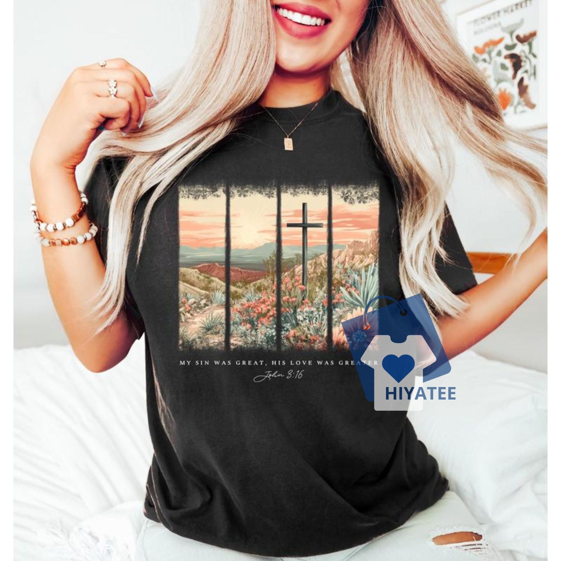 Christian Easter Cross Shirt – My Sin Was Great, His Love Was Greater Bible Verse Tee Christian Easter Cross Shirt – My Sin Was Great, His Love Was Greater Bible Verse Tee
