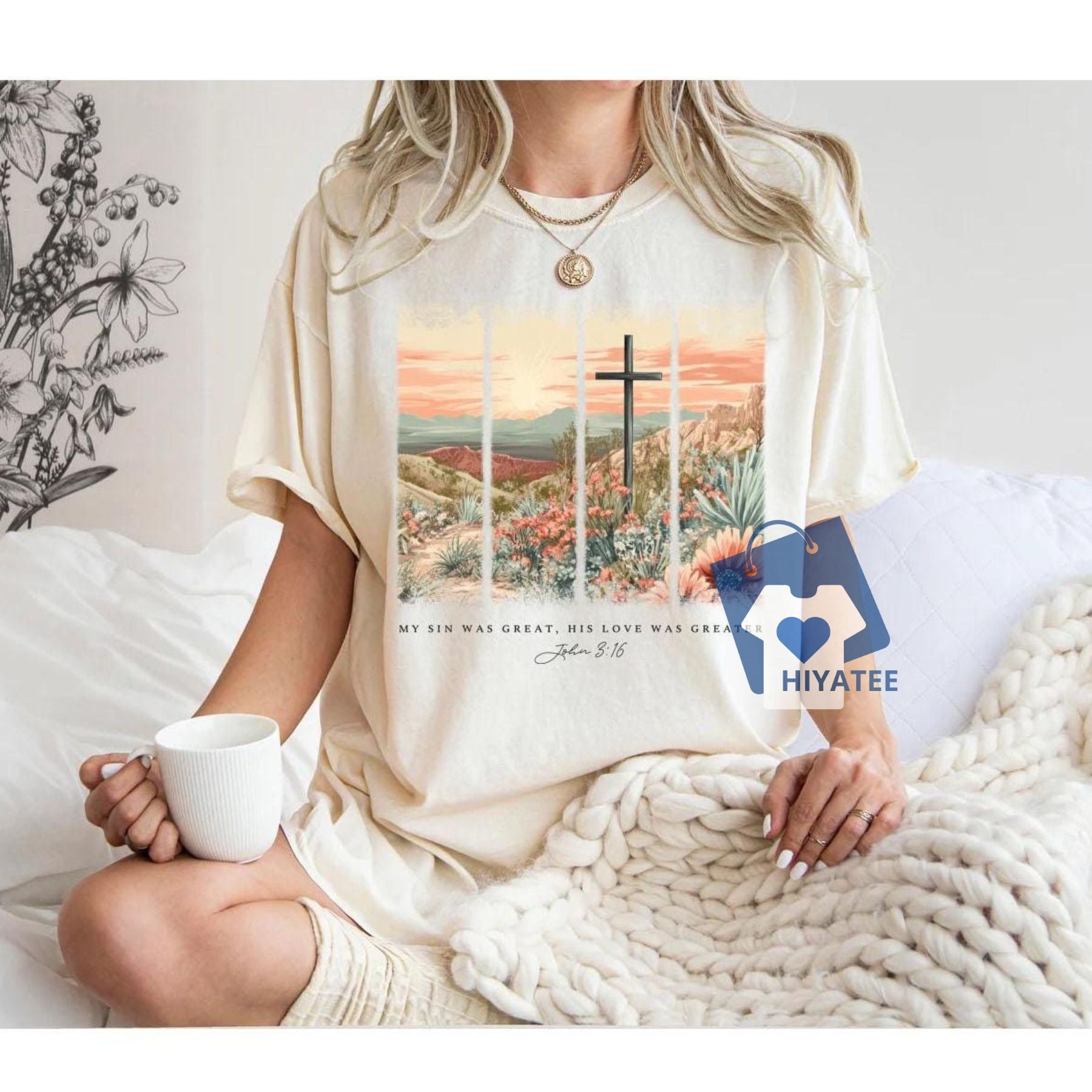 Christian Easter Cross Shirt – My Sin Was Great, His Love Was Greater Bible Verse Tee Christian Easter Cross Shirt – My Sin Was Great, His Love Was Greater Bible Verse Tee