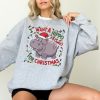 Cute A Hippopotamus For Christmas Shirt,  I Want A Hippo Potamus For Christmas Sweatshirt Clothing Cotton