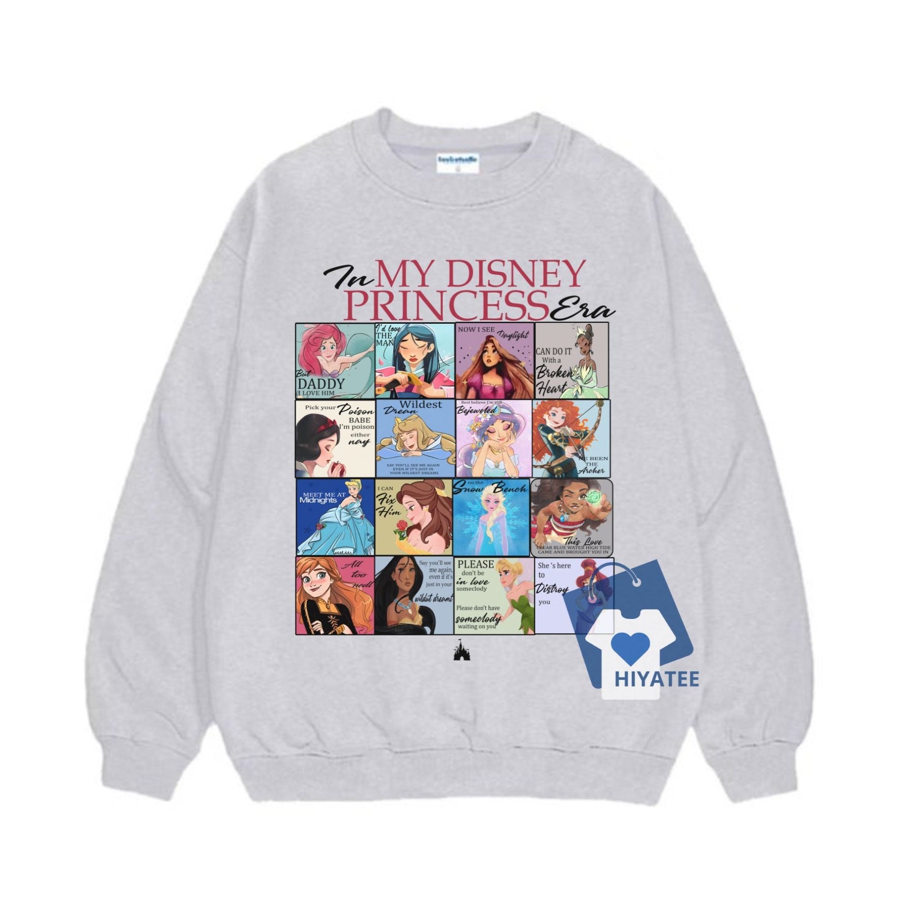 Cute Lyrics Princess Crewneck Sweatshirt – Cozy & Adorable Gift for Royal Fans Cute Lyrics Princess Crewneck Sweatshirt – Cozy & Adorable Gift for Royal Fans