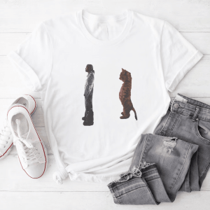 Destroy Lonely Standing Kitty Cat Funny T-Shirt