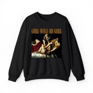 Empowered Women’s Oversized Graphic Sweatshirt – ‘Girls Will Be Girls’ Bold Statement Pullover for Confident Women