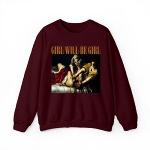 Empowered Women's Oversized Graphic Sweatshirt Girls Will Be Girls Bold Statement Pullover for Confident Women 5