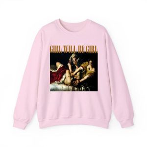 Empowered Women's Oversized Graphic Sweatshirt Girls Will Be Girls Bold Statement Pullover for Confident Women 6