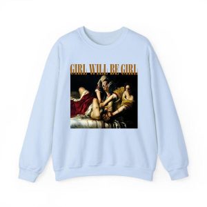 Empowered Women's Oversized Graphic Sweatshirt Girls Will Be Girls Bold Statement Pullover for Confident Women 7