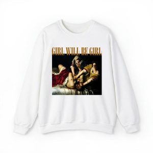 Empowered Women's Oversized Graphic Sweatshirt Girls Will Be Girls Bold Statement Pullover for Confident Women 9