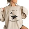 Fluent in Fowl Language Gift for Duck Lover Duck or Chicken Farmer T-Shirt for Off Grid Homestead Country Life Womens