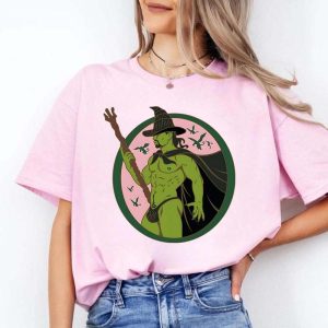 Gay Elphaba Witch Shirt, Wicked Musical Fan Gift, Bold Wizard of Oz Tshirt, LGBTQ Pride Witch Crewneck, Magical Green Witch Wicked Shirt