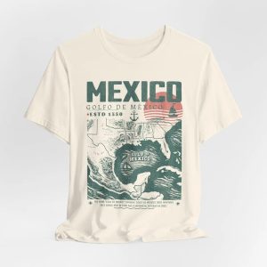 Gulf of Mexico Shirt Golfo de Mxico 1550 Retro Vintage Art TShirt Vacation Mexico Shirt Gulf of Mexico Gulf of Mexico Forever Unisex Tee 4