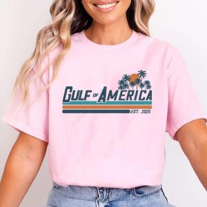 Gulffff of America Retro Stripe Full Colors T-Shirt – Bold & Vibrant Coastal Vibes!