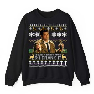 I Found A Liquor Store And I Drank It Ugly Sweater, Supernatural Moments, Movies Quote Ugly Shirt, Christmas Shirt, Gift For Holiday Gift for Fans 8403805372614