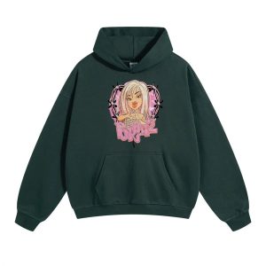 KG Dollz Black Hoodie Crew Neck – Lightweight Holiday with Classic Crew Neck Design Unisex Casual