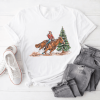 Lady santa cowboy Christmas Shirt