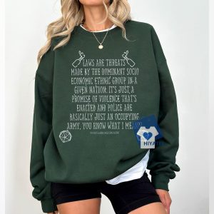 Laws Are Threats D&D Sweatshirt – Vintage Dimension 20 Gamer Pullover