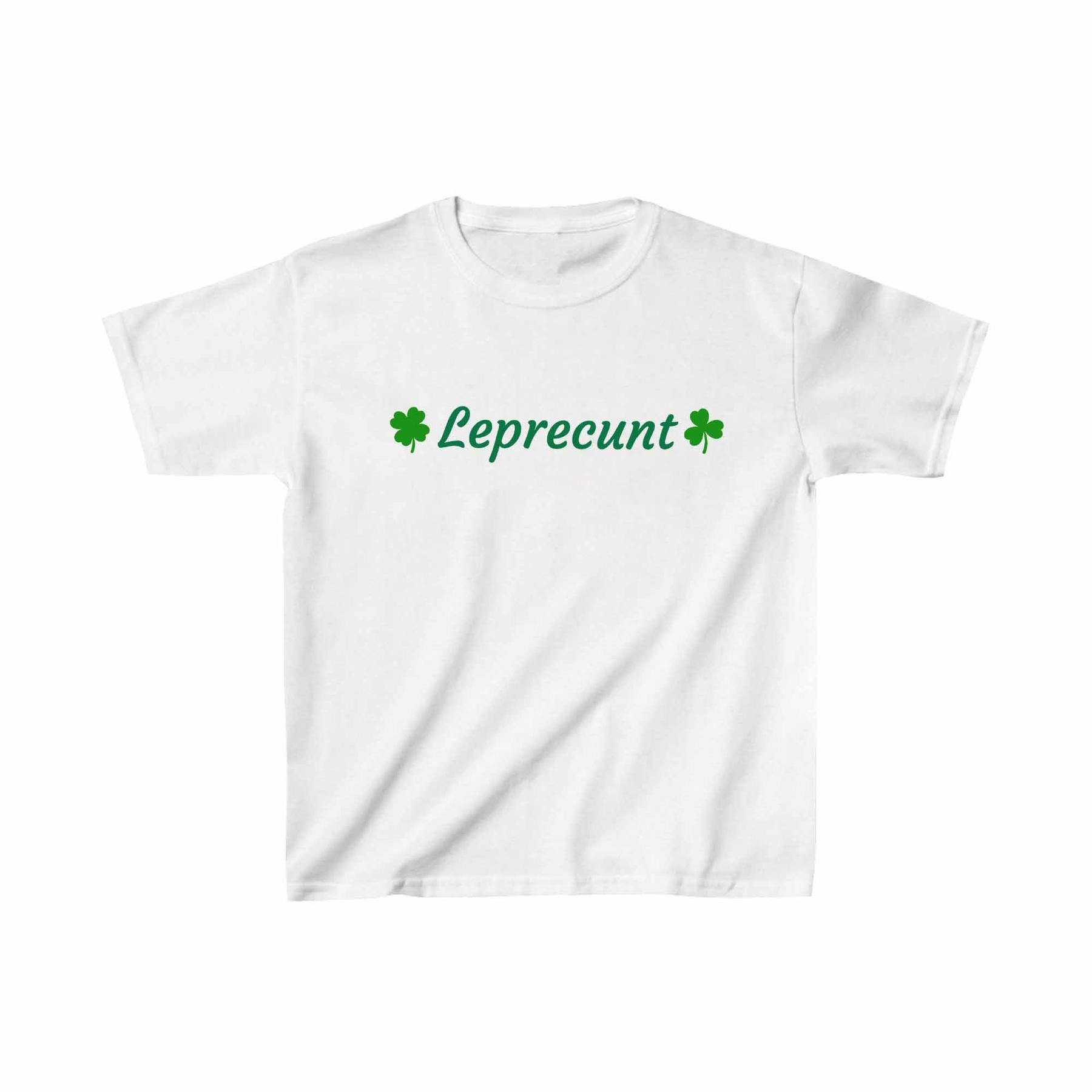 Leprecunt St. Patrick's Day Baby Tee – Funny & Sassy Irish Shirt for Women! Leprecunt St. Patrick's Day Baby Tee – Funny & Sassy Irish Shirt for Women!