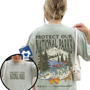 Protect National Parks & Respect Local Wildlife T-Shirt – Eco-Friendly Hiking Tee