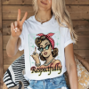 Respectfully Shirt – Cute Sarcastic Vintage Tee with Y2K Goth Star Girl Print